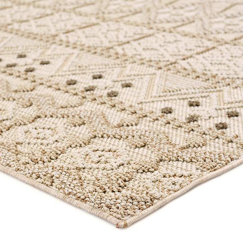 Image 3 Xyla PRA05 4&#39;x6&#39; Cream and Brown Indoor/Outdoor Area Rug more views