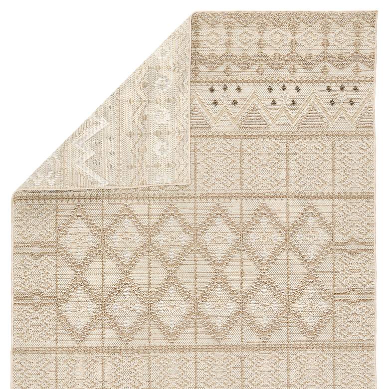 Image 4 Xyla PRA05 4'x6' Cream and Brown Indoor/Outdoor Area Rug more views