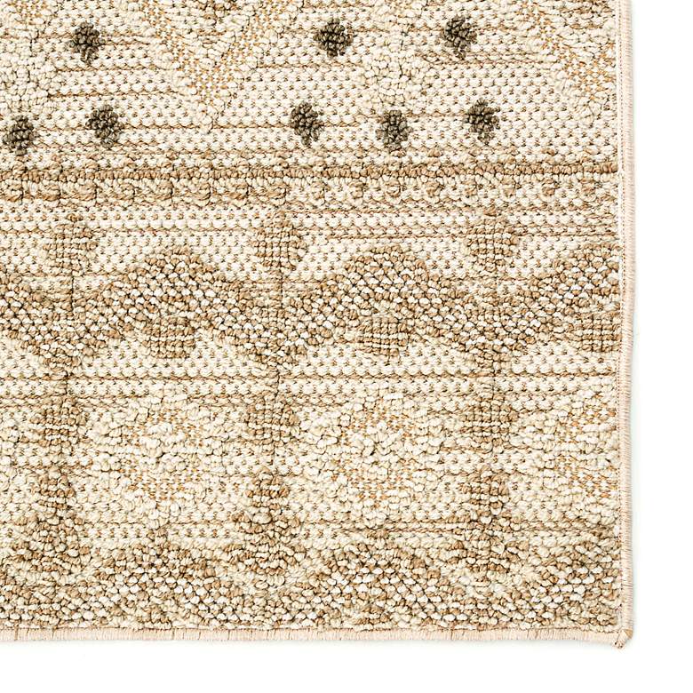 Image 5 Xyla PRA05 4'x6' Cream and Brown Indoor/Outdoor Area Rug more views
