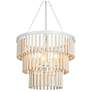 1_Xystus 18 1/2" Wide Brushed White 3-Light 3-Tier Chandelier