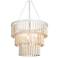Xystus 18 1/2" Wide Brushed White 3-Light 3-Tier Chandelier