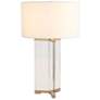 2_Y Antique Brass and Clear Crystal Table Lamp