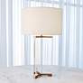 1_Y Antique Brass and Clear Crystal Table Lamp