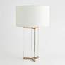 3_Y Antique Brass and Clear Crystal Table Lamp more views