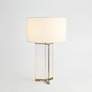 4_Y Antique Brass and Clear Crystal Table Lamp more views