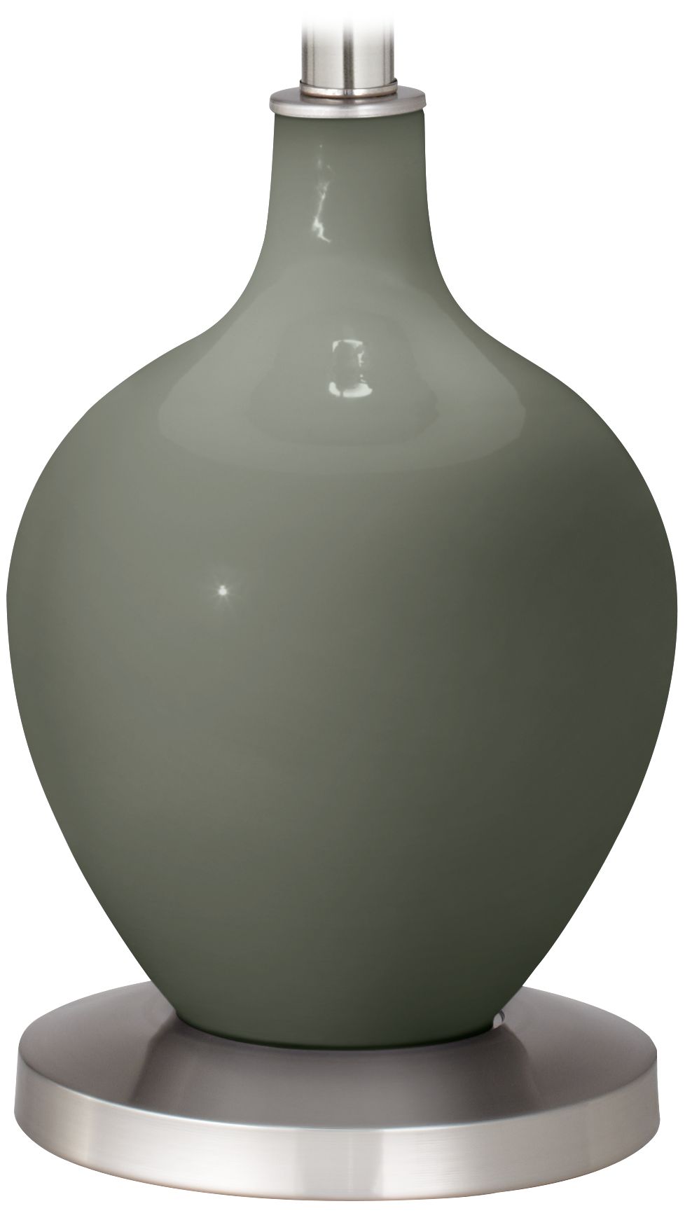 Color Plus Ovo 60" High Modern Glass Pewter Green Floor Lamp