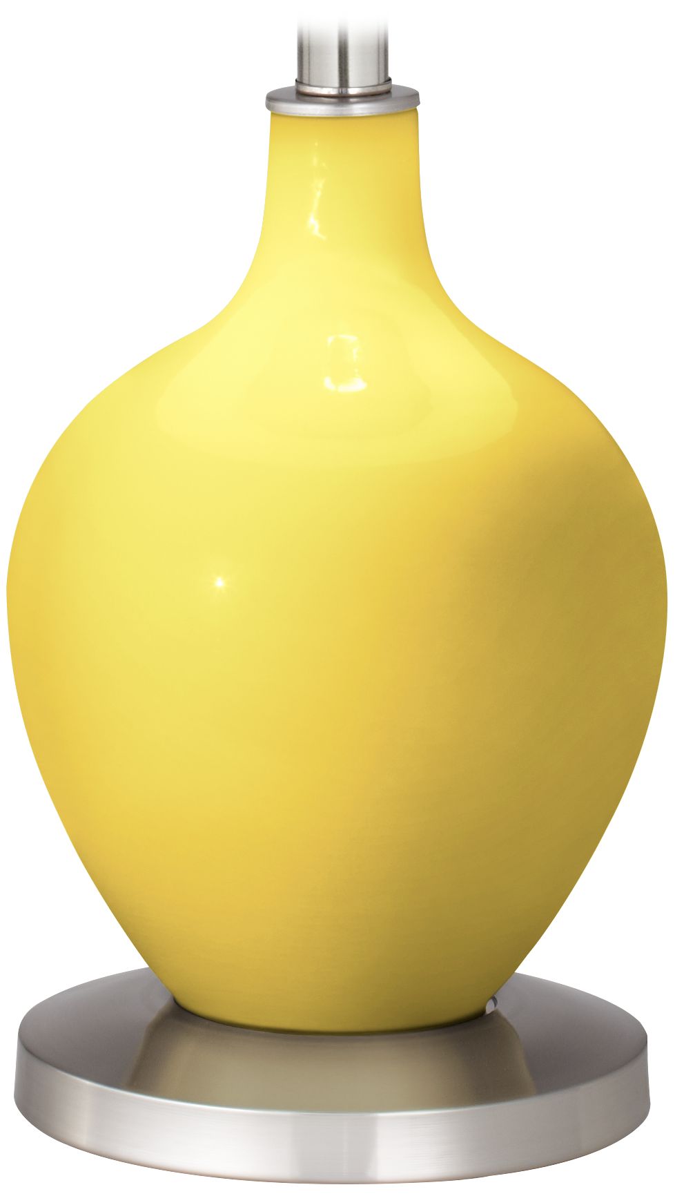 Color Plus Ovo 60" High Modern Lemon Twist Yellow Floor Lamp
