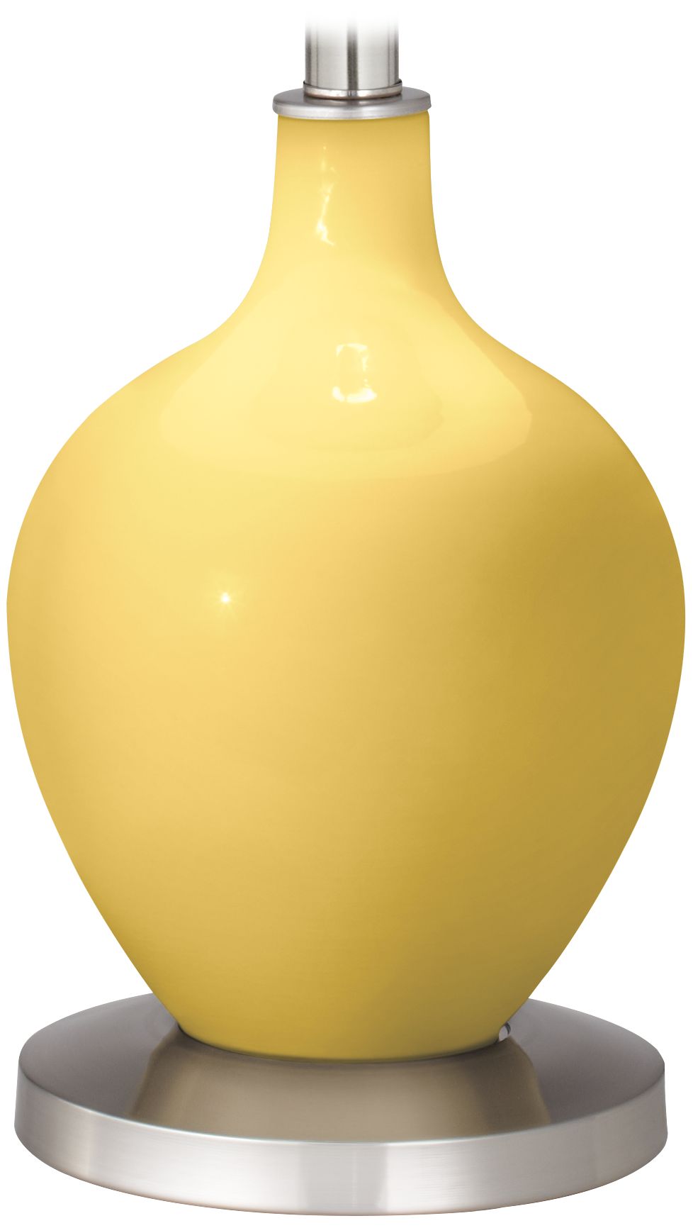 Color Plus Ovo 60" High Modern Daffodil Yellow Floor Lamp