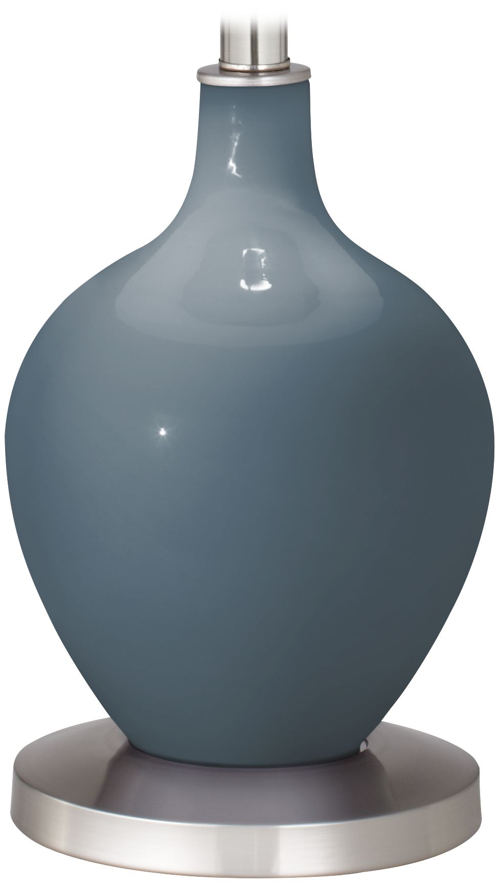 Color Plus Ovo 60" High Smoky Blue Floor Lamp