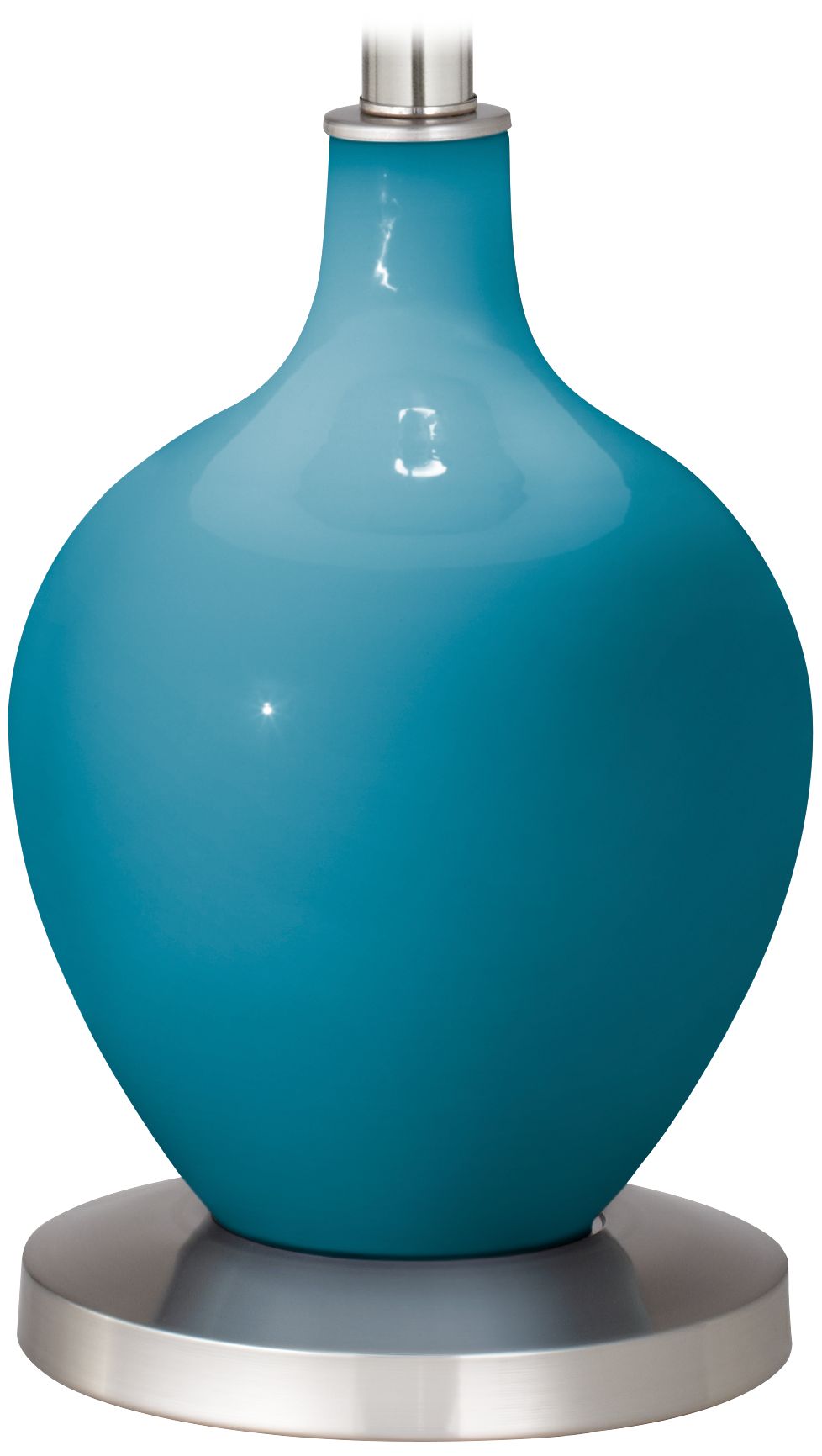 Color Plus Ovo 60" Modern Caribbean Sea Blue Floor Lamp