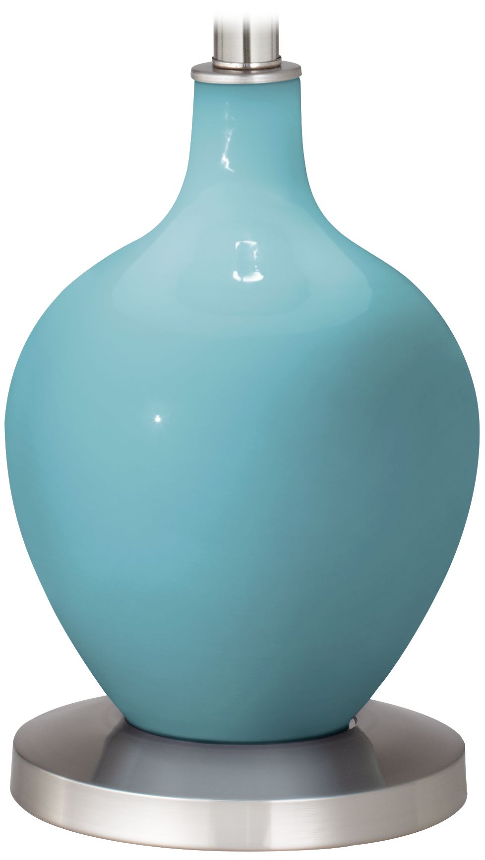 Color Plus Ovo 60" High Modern Nautilus Blue Floor Lamp