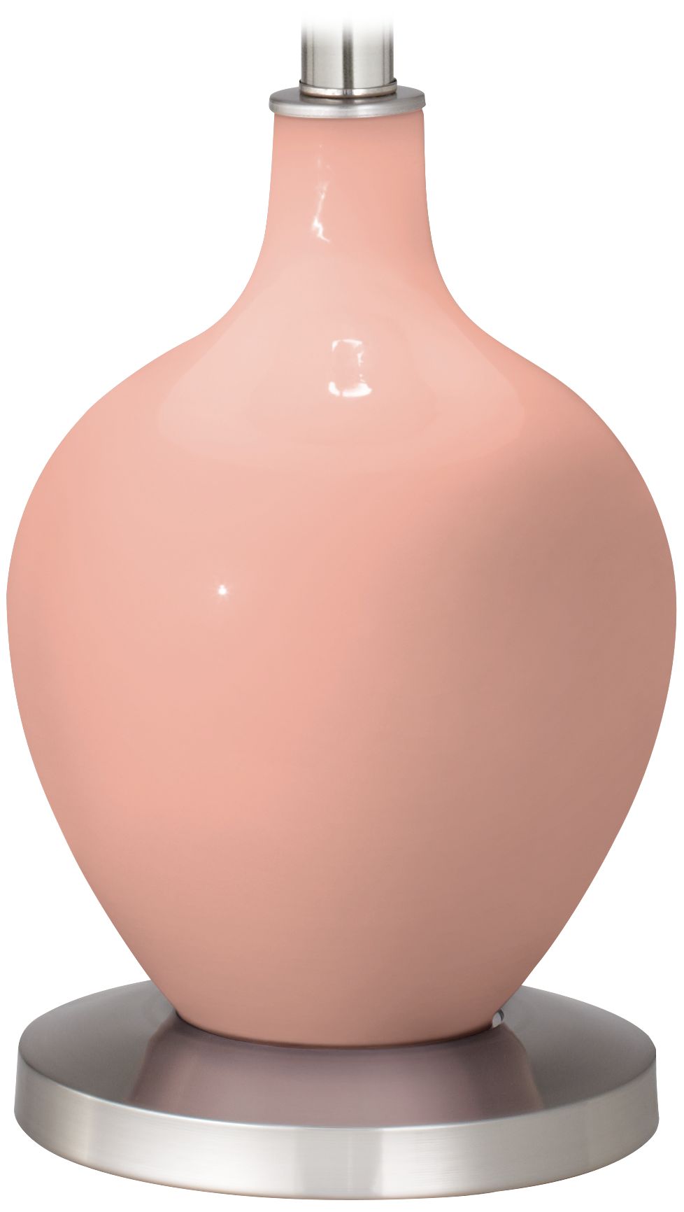 Color Plus Ovo 60" High Modern Glass Mellow Coral Floor Lamp