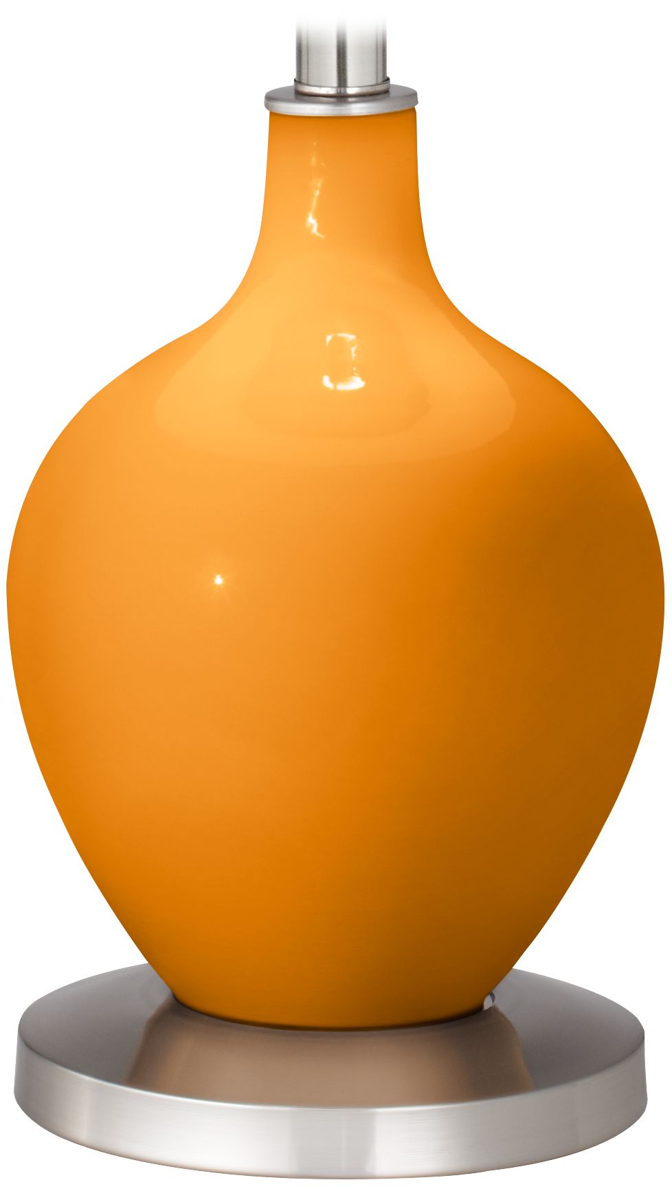 Color Plus Ovo 60" High Carnival Orange Modern Glass Floor Lamp