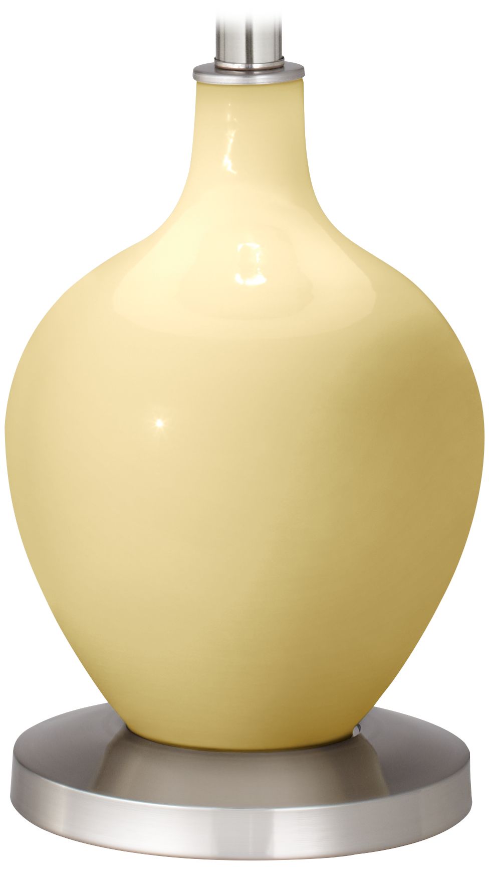 Color Plus Ovo 60" Modern Butter Up Yellow Floor Lamp