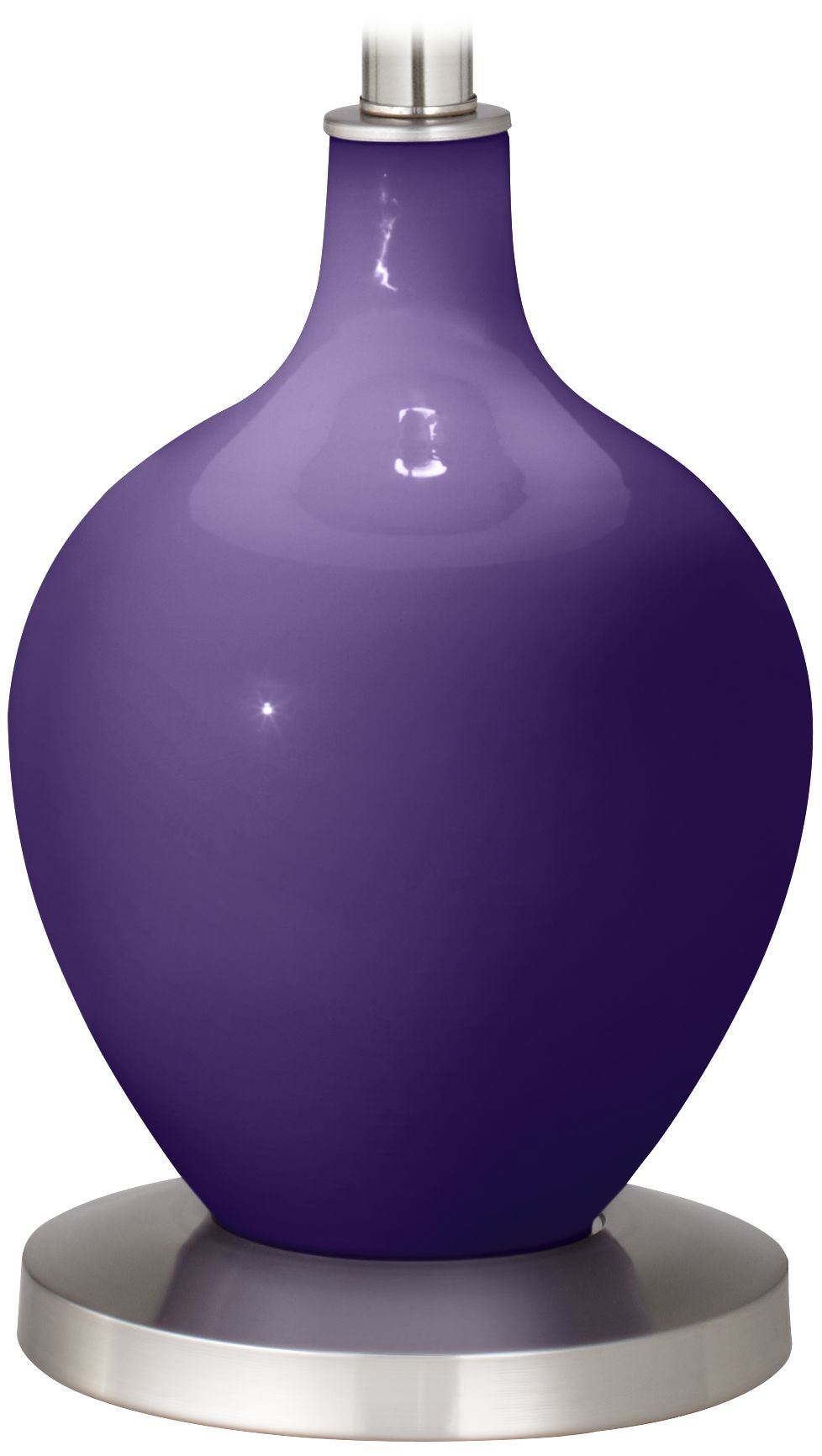 Color Plus Ovo 60" High Modern Glass Izmir Purple Floor Lamp