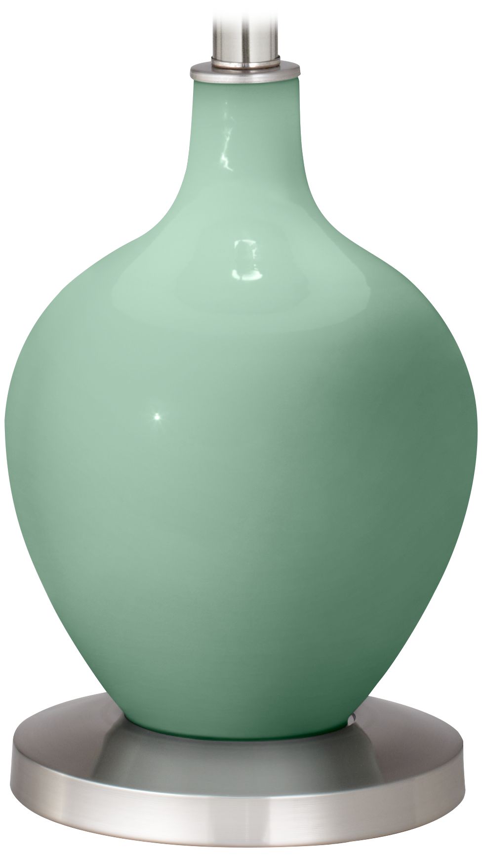 Color Plus Ovo 60" High Modern Grayed Jade Green Floor Lamp