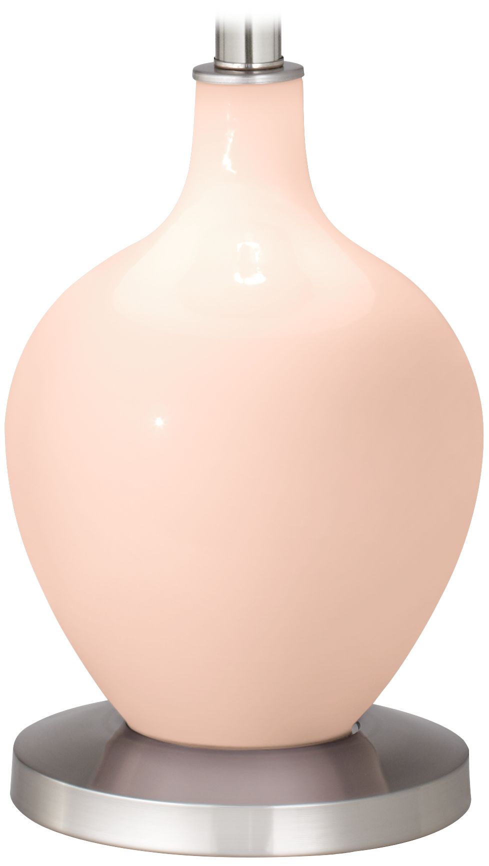 Color Plus Ovo 60" High Modern Glass Linen Pink Floor Lamp