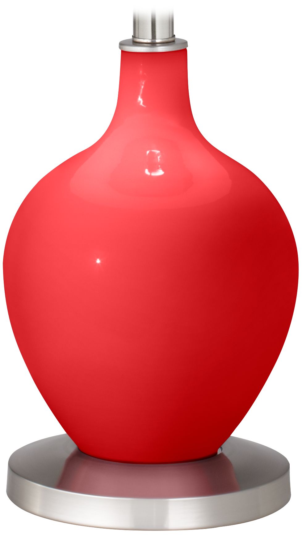 Color Plus Ovo 60" High Modern Glass Poppy Red Floor Lamp