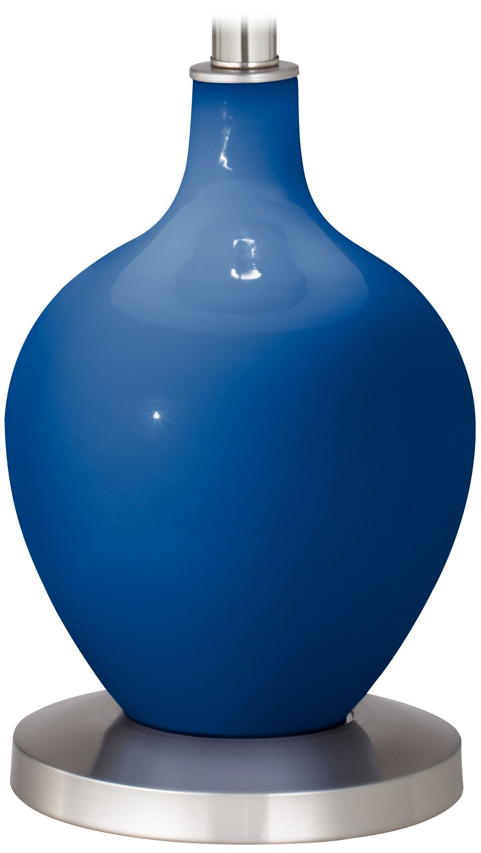 Color Plus Ovo 60" High Modern Glass Hyper Blue Floor Lamp