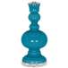 Color Plus Apothecary 30&quot; Rose Bouquet Caribbean Sea Blue Table Lamp