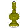 Olive Green Bold Stripe Apothecary Table Lamp