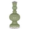 Majolica Green Bold Stripe Apothecary Table Lamp