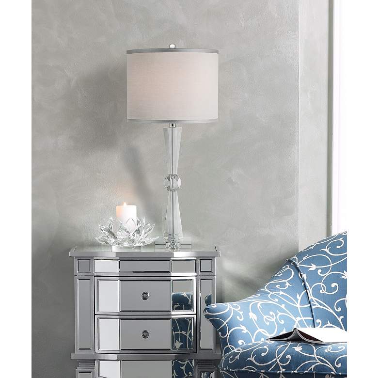 Image 1 Vienna Full Spectrum Linley 29" High Element Crystal Glass Table Lamp in scene