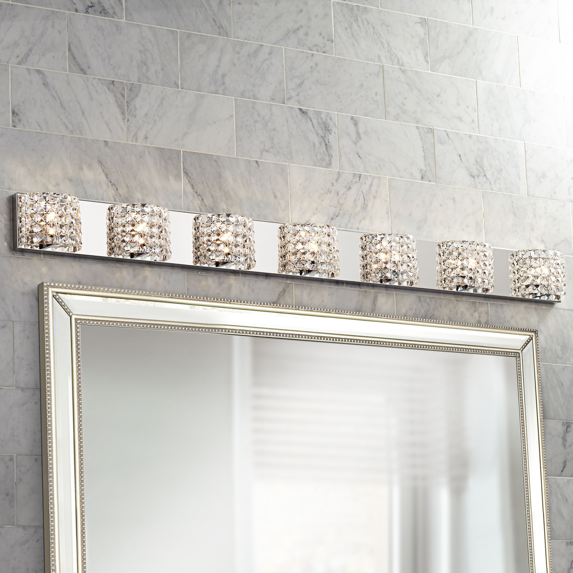 Crystal Bathroom Lighting Lamps Plus