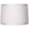African Violet White Drum Shade Shade Apothecary Lamp
