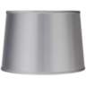 Clear Glass Fillable Satin Light Gray Shade Ovo Table Lamp