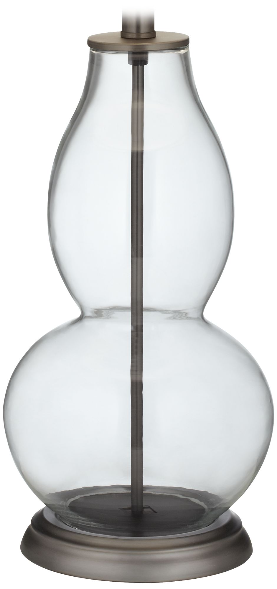 Color Plus Double Gourd 28 3/4" Clear Glass Fillable Table Lamp