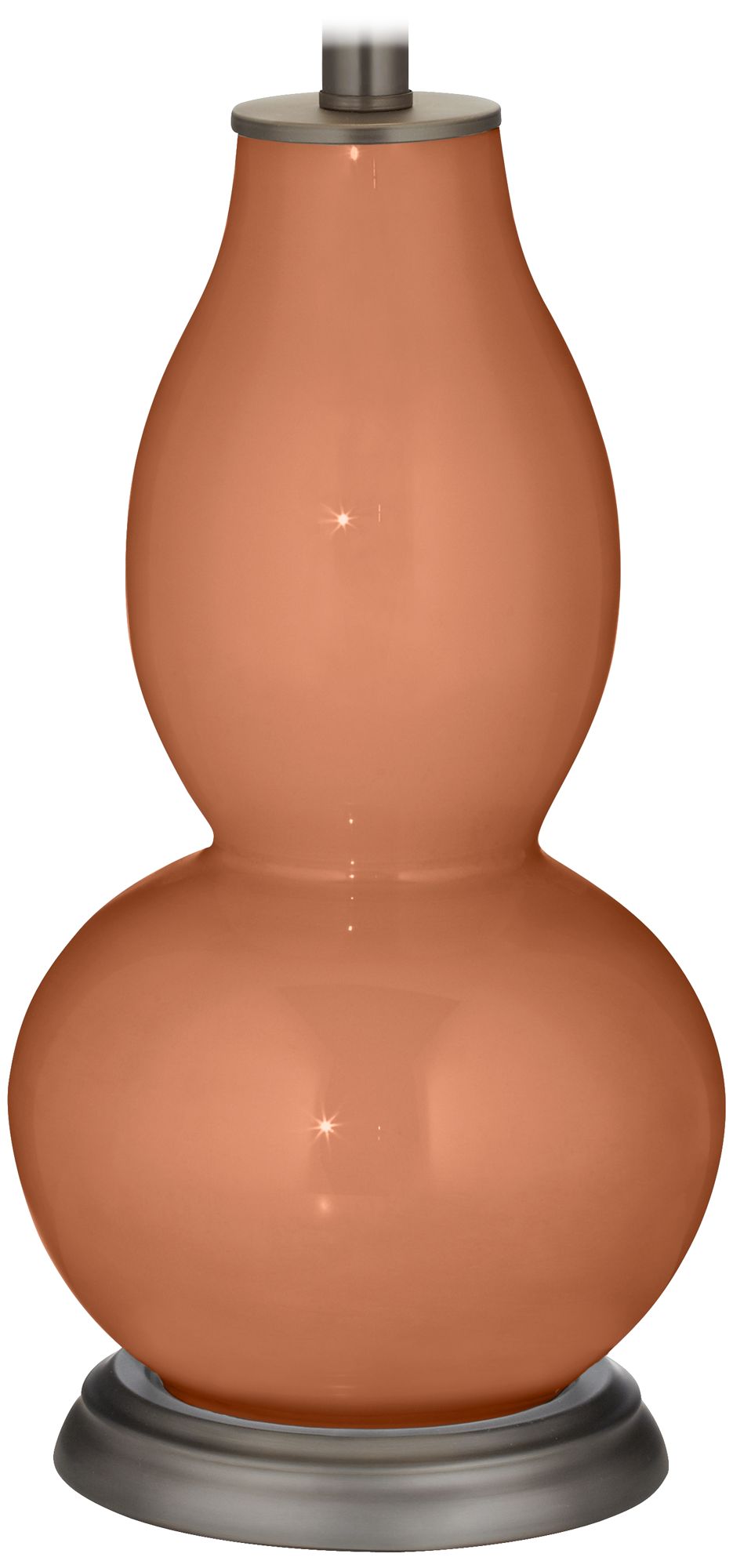 Color Plus Double Gourd 28 3/4" Baked Clay Brown Table Lamp