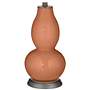 Color Plus Double Gourd 28 3/4&quot; Baked Clay Brown Table Lamp