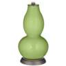 Lime Rickey Linen Drum Shade Double Gourd Table Lamp