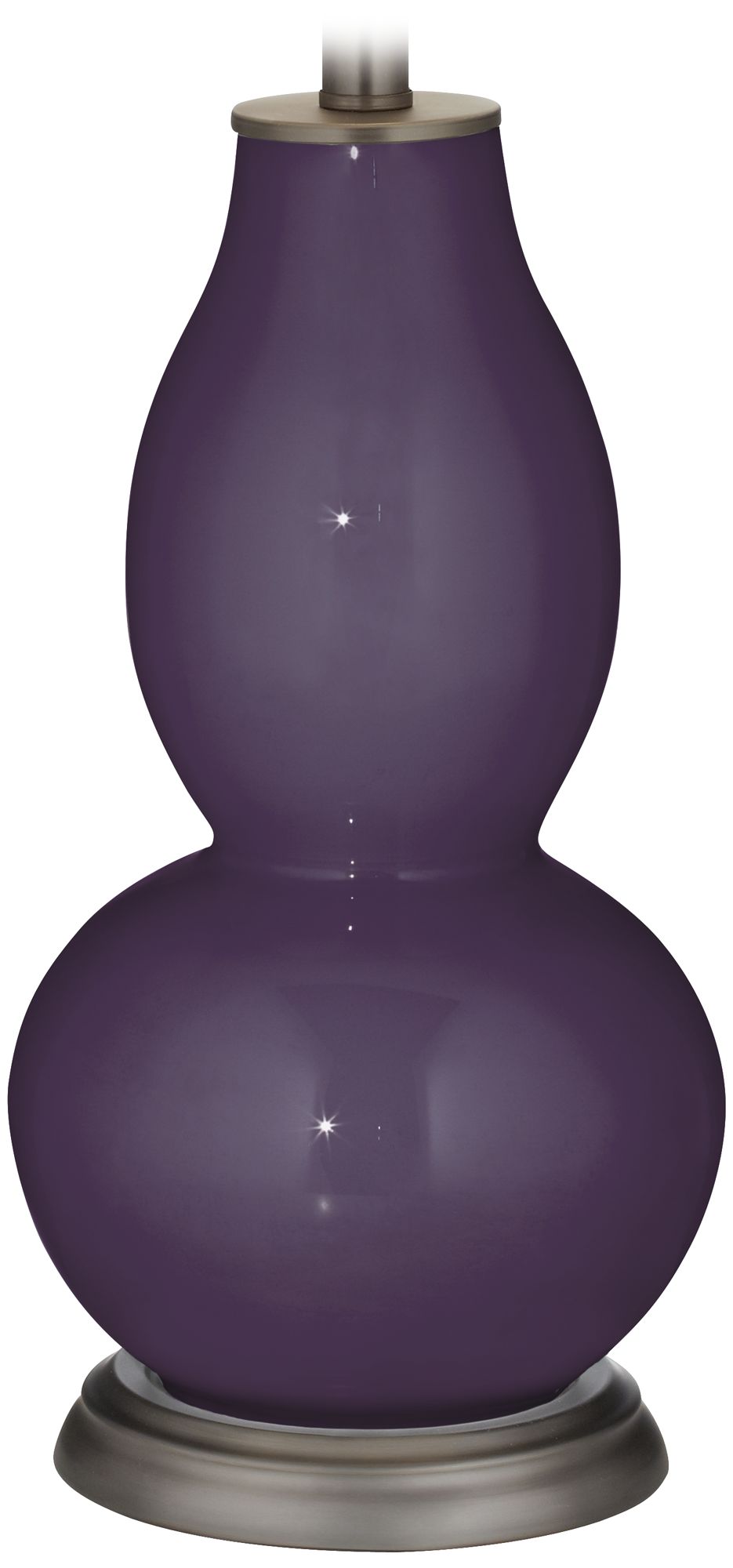 Color Plus Double Gourd 28 3/4" Quixotic Plum Purple Table Lamp