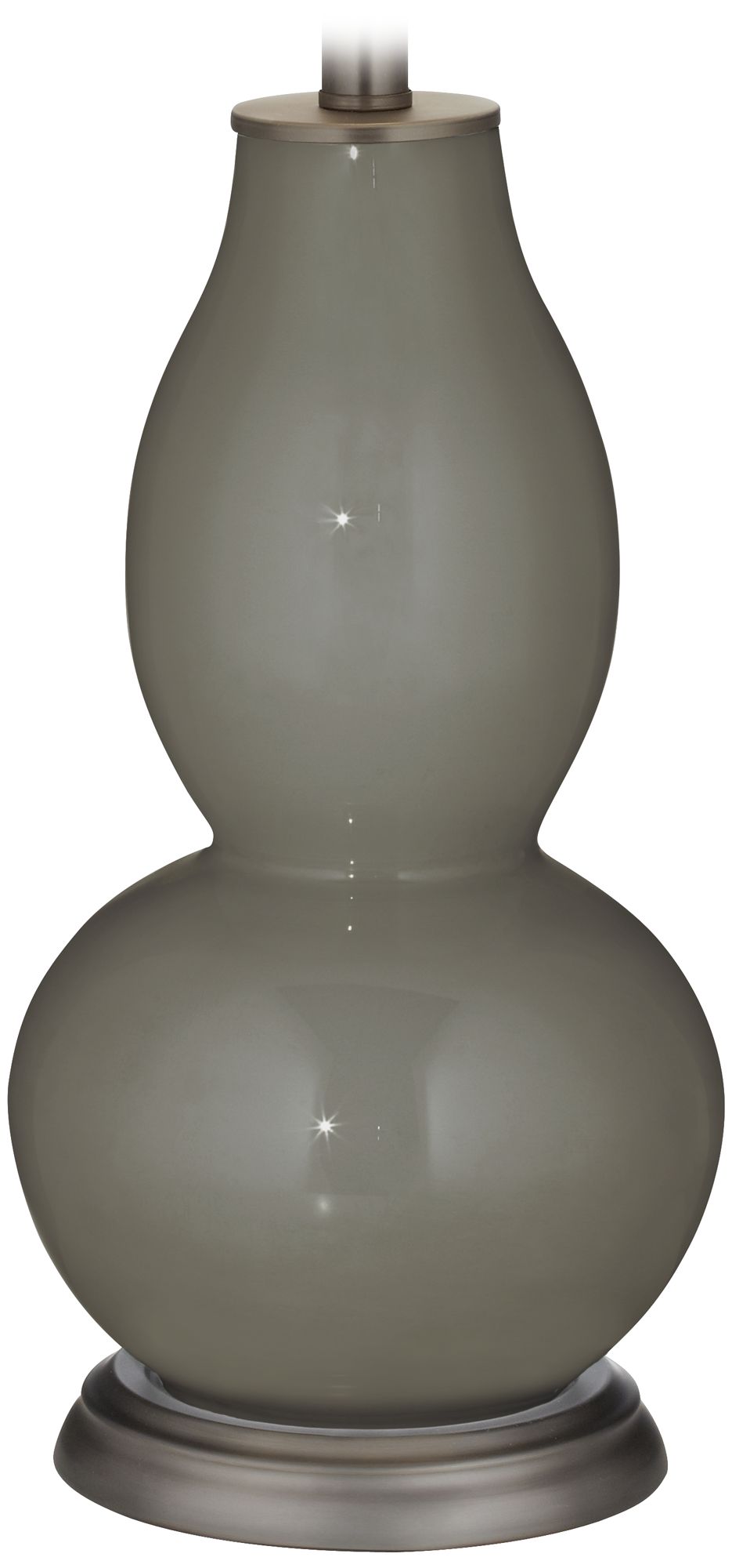Color Plus Double Gourd 28 3/4" Gauntlet Gray Table Lamp