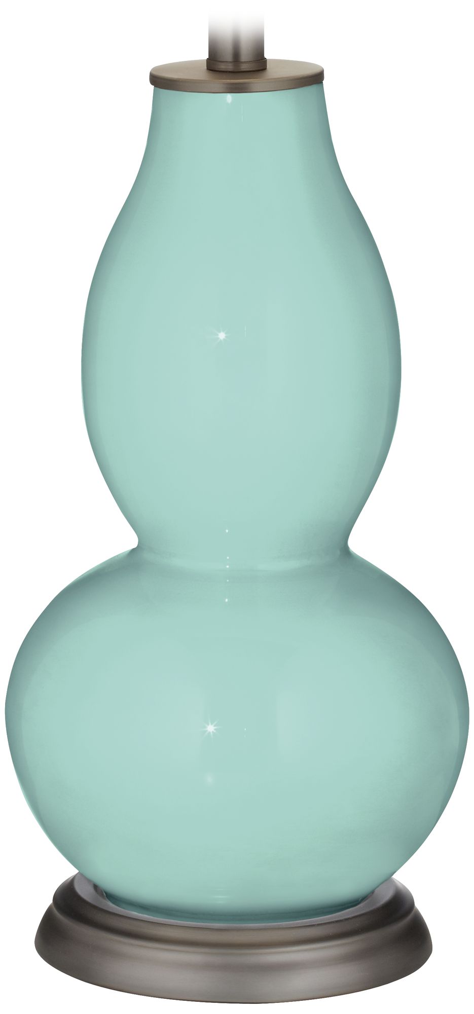 Color Plus Double Gourd 28 3/4" Cay Blue Table Lamp