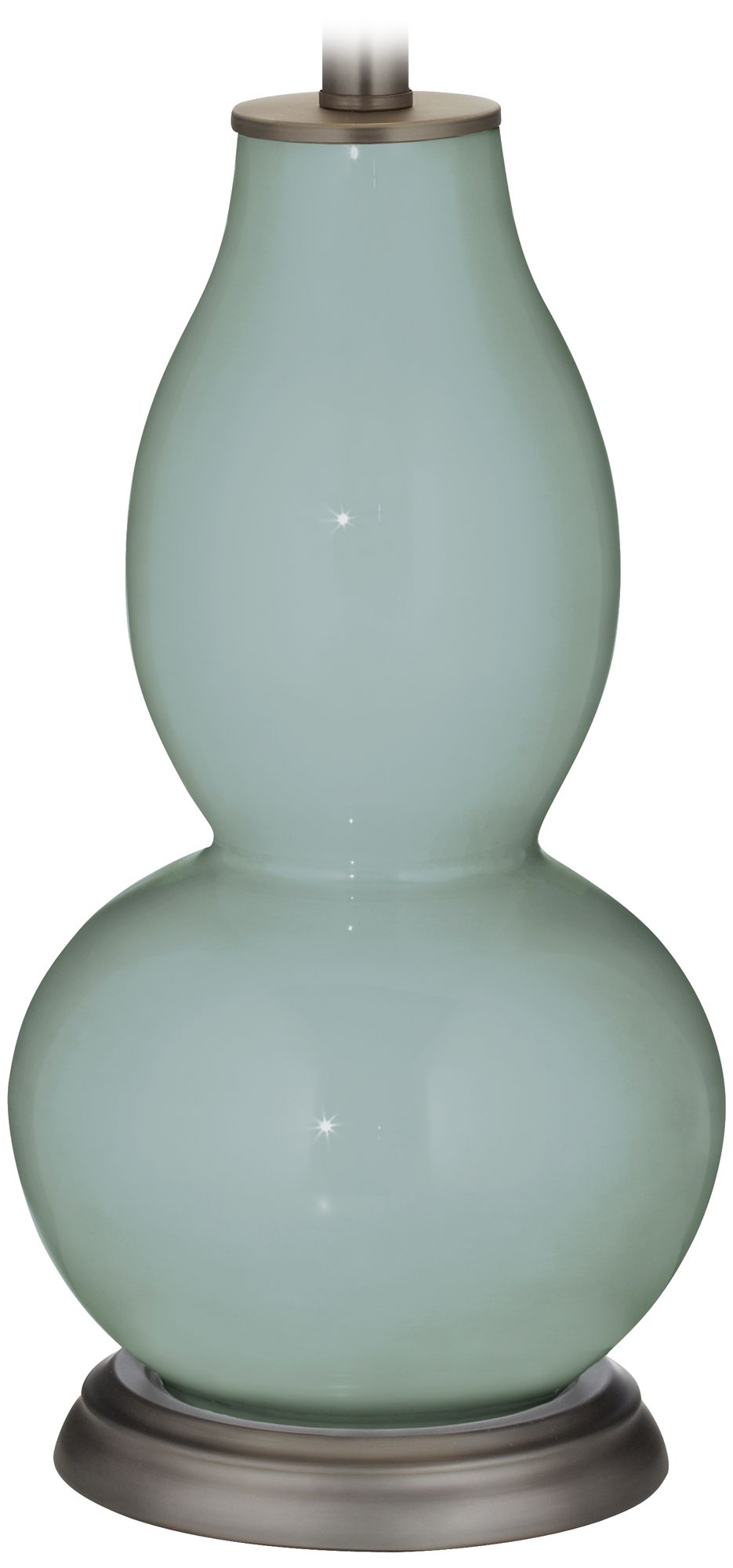 Color Plus Double Gourd 28 3/4" Aqua-Sphere Blue Table Lamp