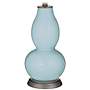 Color Plus Double Gourd 28 3/4" White Shade Vast Sky Blue Table Lamp