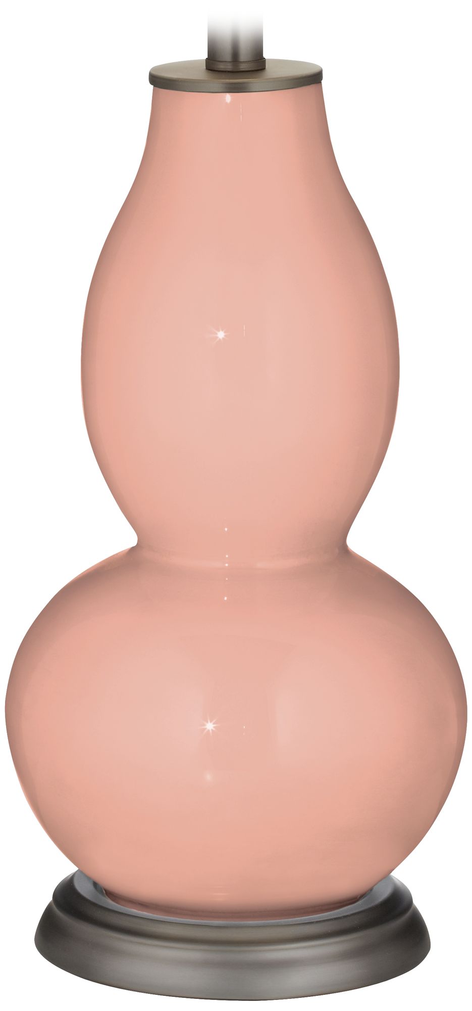 Color Plus Double Gourd 28 3/4" High Mellow Coral Pink Table Lamp