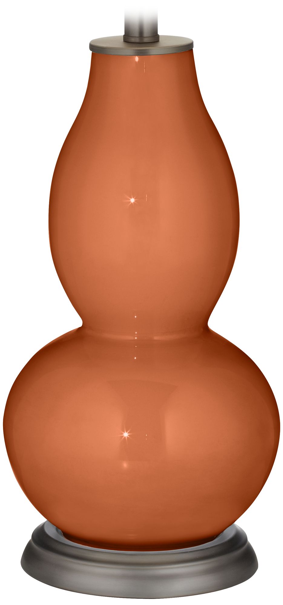 Color Plus Double Gourd 28 3/4" Robust Orange Table Lamp