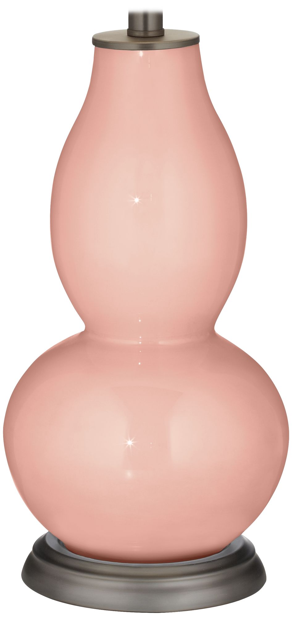Color Plus Double Gourd 28 3/4" Warm Coral Pink Table Lamp