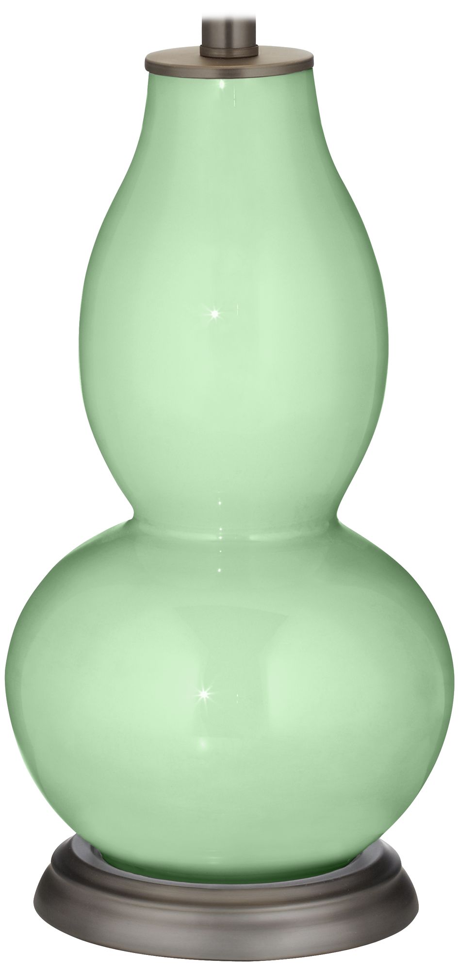 Color Plus Double Gourd 28 3/4" High Flower Stem Green Table Lamp