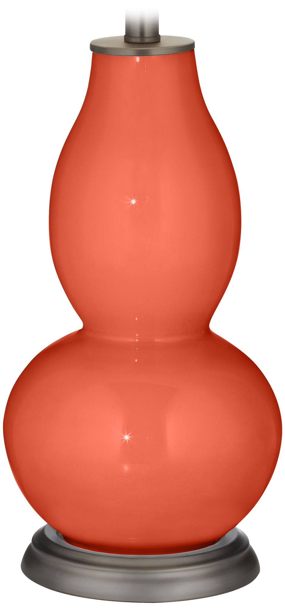 Color Plus Double Gourd 28 3/4" High Daring Orange Table Lamp