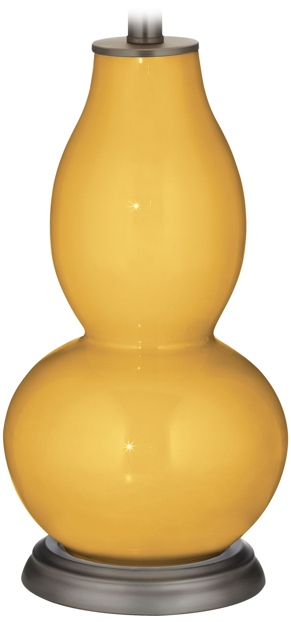 Color Plus Double Gourd 28 3/4" Goldenrod Yellow Table Lamp