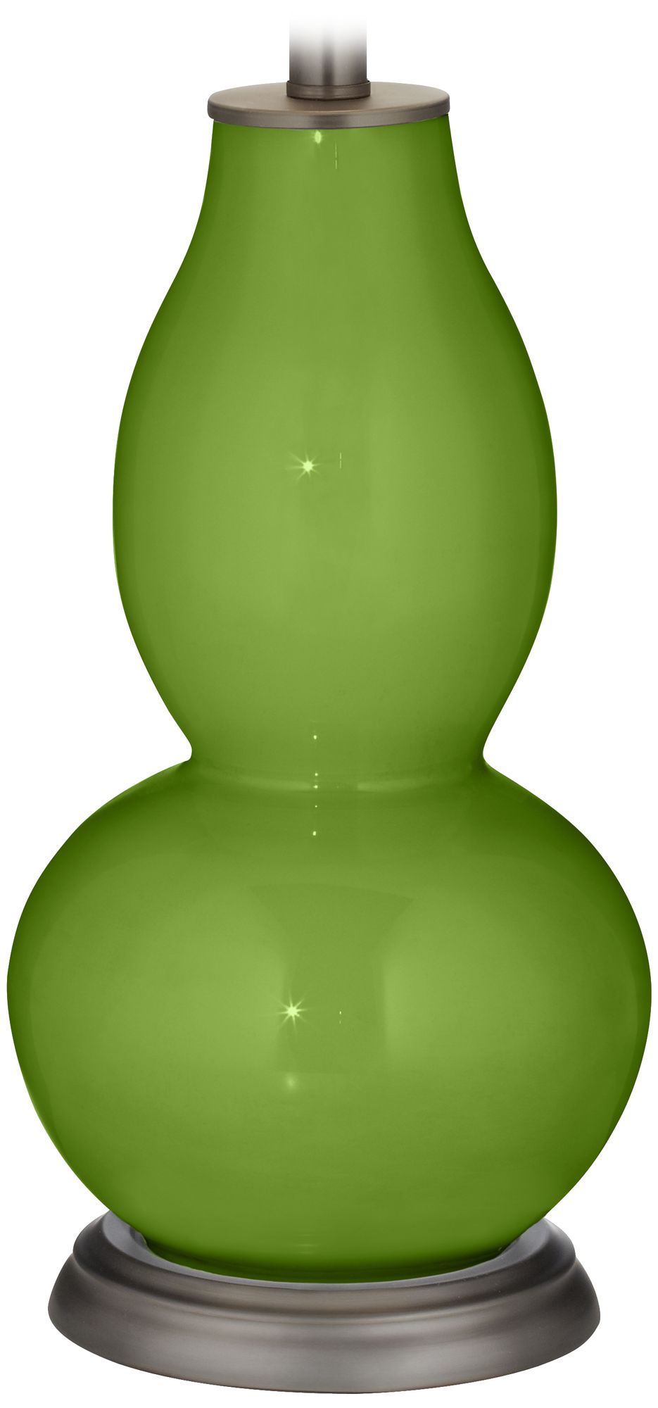 Color Plus Double Gourd 28 3/4" Gecko Green Table Lamp