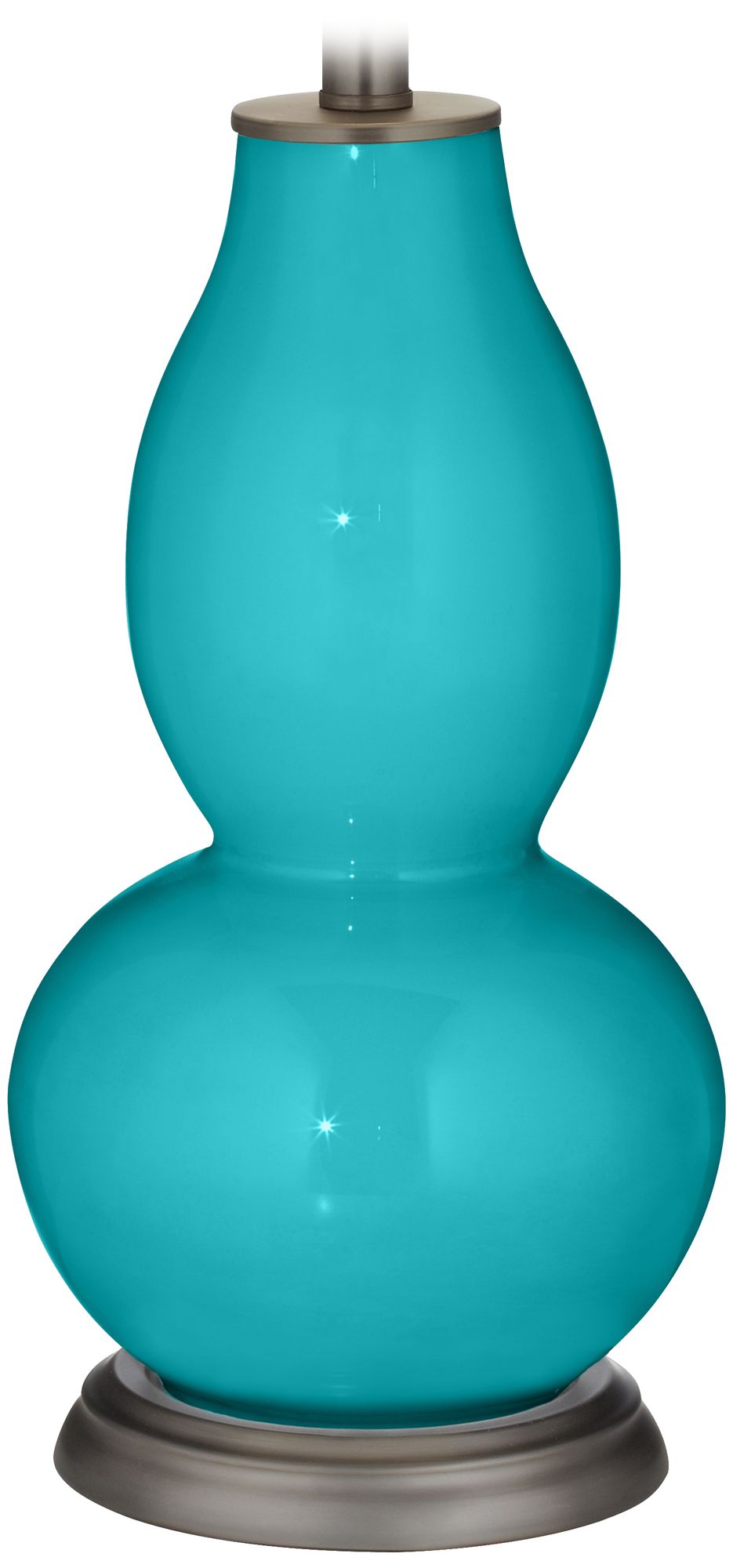 Color Plus Double Gourd 28 3/4" High Surfer Blue Table Lamp