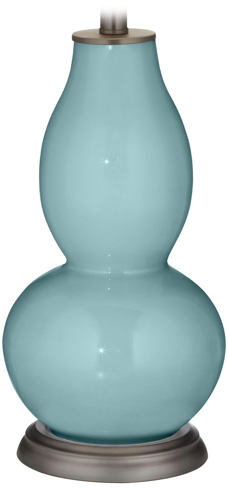 Color Plus Double Gourd 28 3/4" High Raindrop Blue Table Lamp