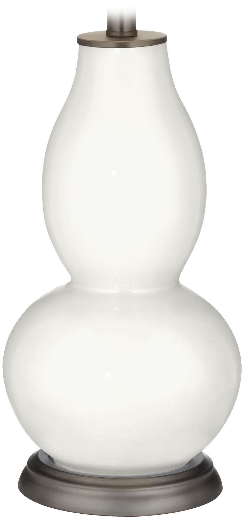 Color Plus Double Gourd 28 3/4" High Winter White  Table Lamp
