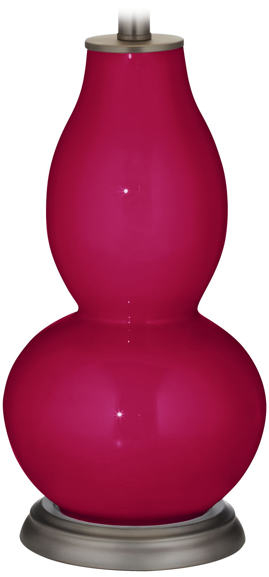 Color Plus Double Gourd 28 3/4" High French Burgundy Red Table Lamp